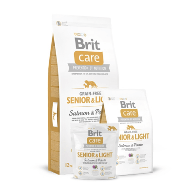Brit care GF senior & light salmon & potato1