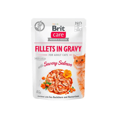 Brit care cat pouch fillet Salmon1