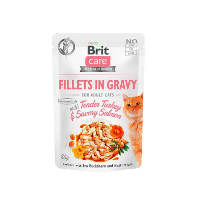 Brit care cat pouch Turkey & Salmon1