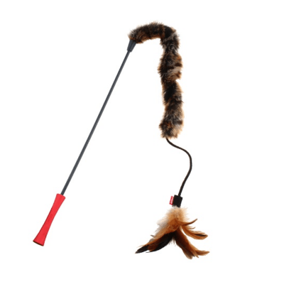 Varilla para gato feather teaser cola de felpa1