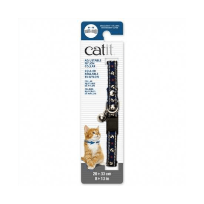 Catit collar ajustable azul con anclas1