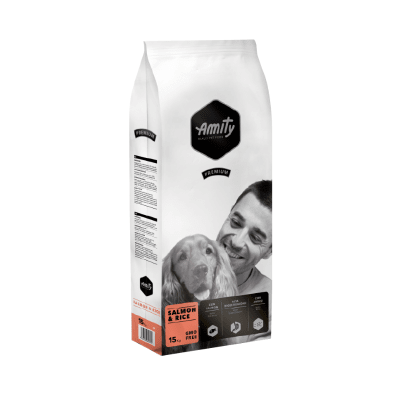 Amity Premium perro salmon y arroz 15 Kg1