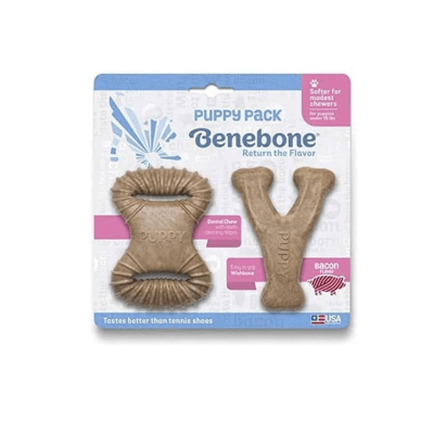 Benebone Puppy 2 Pack Bacon1