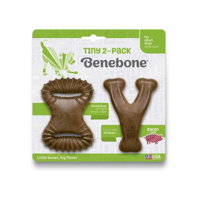 Benebone Tiny 2 Pack Bacon1