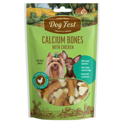 Dog Fest Huesos de calcio con pollo 55 gr1