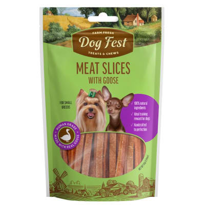 Dog Fest Rebanadas con ganso 55 gr1