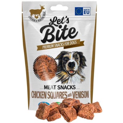 Lets Bite Meat Snacks Chicken Squares With Venison 80 gr1
