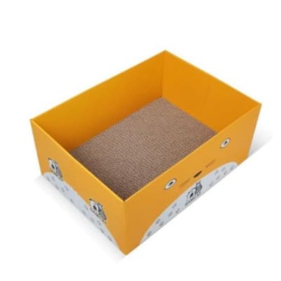 Rascador Caja naranja base1