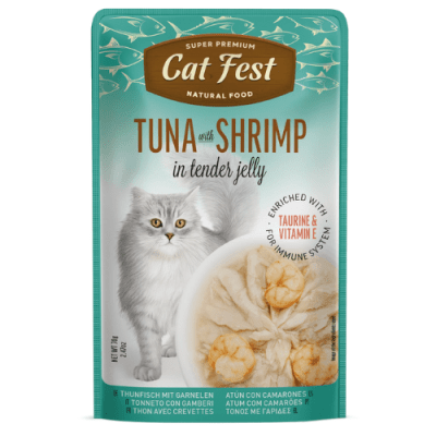 Catfest pouch Atun con camarones 70 grs2