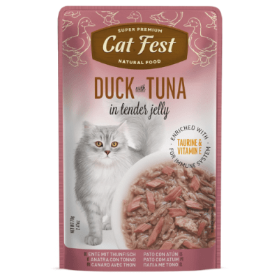 Catfest pouch Pato con atun 70 grs2