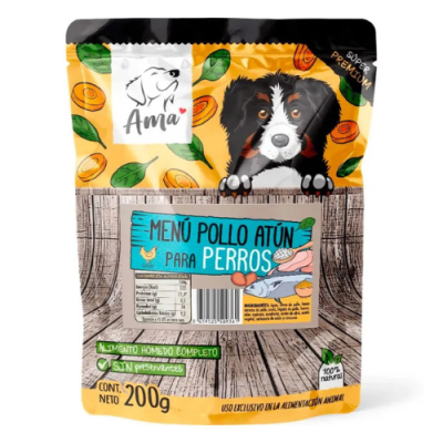 Alimento ama pouch pollo/atún 200 grs1