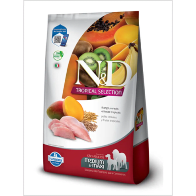 N&D tropical canine adult medium & maxi pollo 12 Kg1