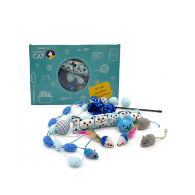 Kit Juguetes azul para gato1
