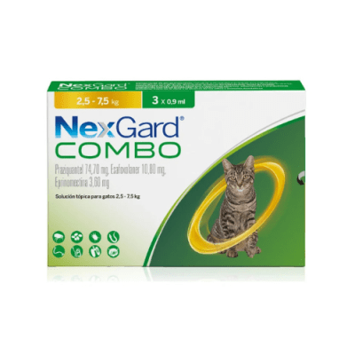 Nexgard Pipeta Gato 2,5 - 7,5 kg x 3 pipetas1