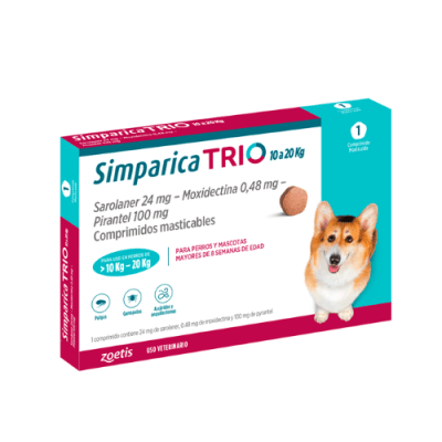 Simparica TRIO 1 comprimido 10 - 20 kg1