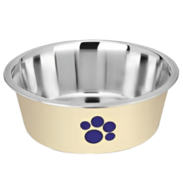 Kumar plato perro crema/patita azul1