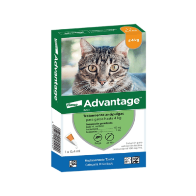 Advantage gato X 0,4 ml hasta 4 kg.1