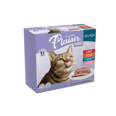 Plaisir paté gato adulto mix sabores 12 x 100 grs1