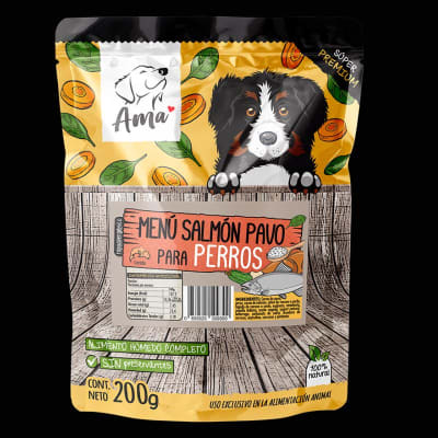 Alimento Ama Pouch salmon/Pavo 200gr1