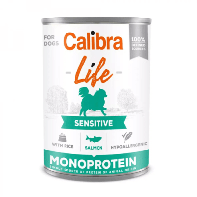 Calibra dog life lata Sensitive Salmon 400 grs1