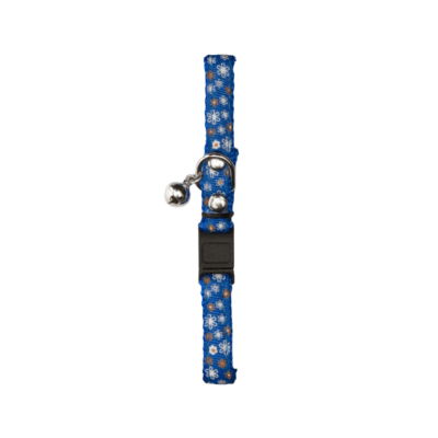 Catit collar ajustable azul con flores1