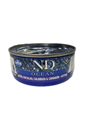 N&D Cat Ocean Kitten Atun, Calabaza y Camaron 70gr1