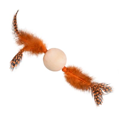 Pelota de madera y pluma1