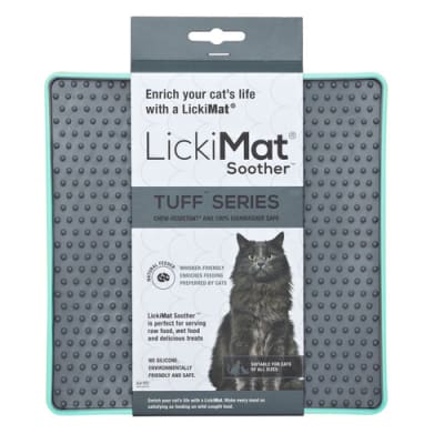 Lickimat soother tuff turquesa para gatos1