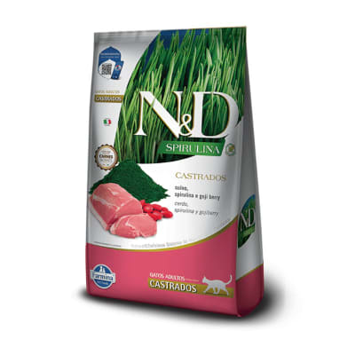 N&D Espirulina, Cerdo y Goji Gato Castrado1