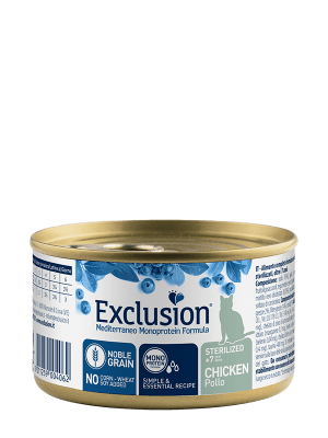 Exclusion monoprotein gato esterilizado +7 pollo 85 grs.1