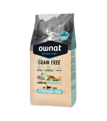 Ownat just grain free pescado gato esterilizado 1 Kg1