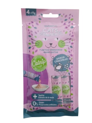 Cats Snack Cremoso Cangrejo Con Catnip 4 x 15 g1