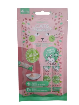 Cats Snack Cremoso Conejo Con Catnip 4 x15 g1