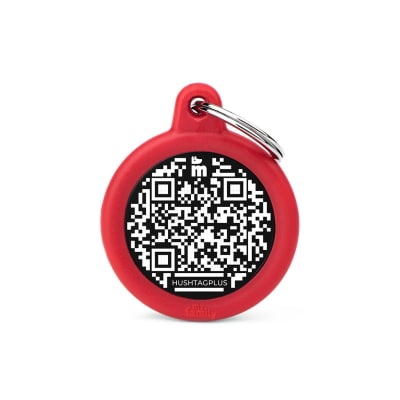 Placa My family Circulo Negro De Aluminio Codigo QR1