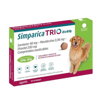Simparica trio 20 a 40 kg 1 comprimido1
