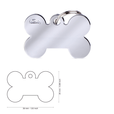 Placa My family Chromed Brass1