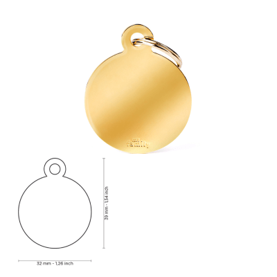 Placa My family Golden brass1