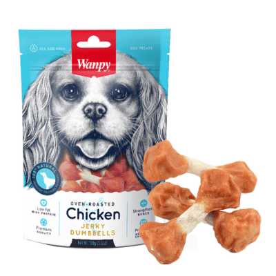 Wanpy Chicken Jerky Dumbbells 100 gr1