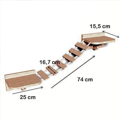 Puente de madera para gatos.1