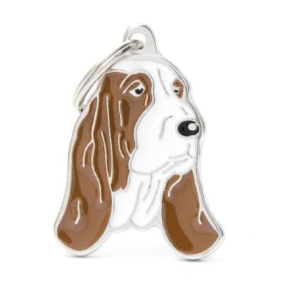 Placa My Family Friends Basset Hound1