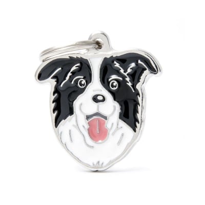 Placa My Family Friends Border Collie1