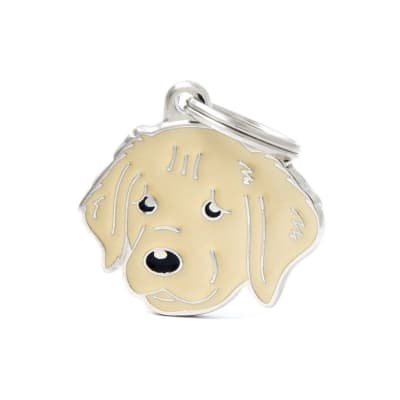 Placa My Family Friends Golden Retriever1