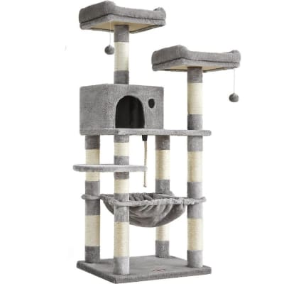 KF8091 Rascador 5 pisos Casita Hamaca1