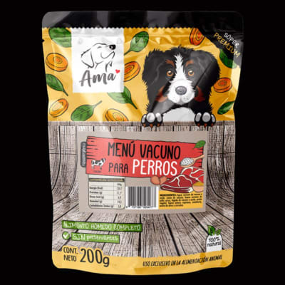 Alimento Ama Pouch vacuno 200 gr1