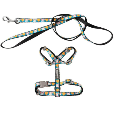 Fuzzyard Set arnes gato Cheesy Hearts1