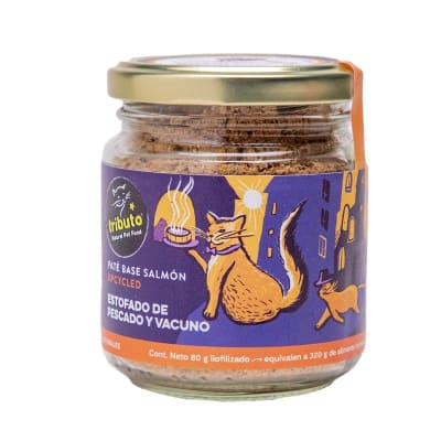 Tributo pate gato Estofado de pescado y vacuno 80 grs1