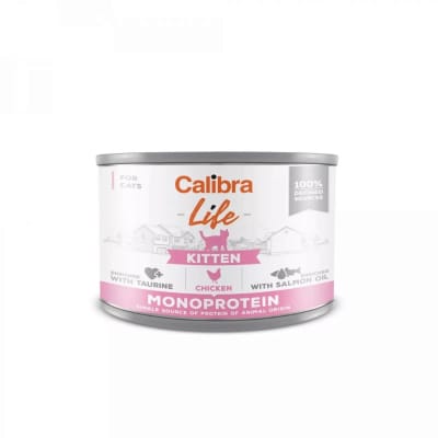 Calibra cat Lata life Kitten Pollo 200 gr1