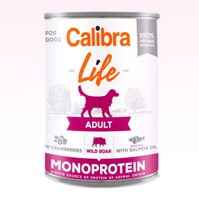 Calibra Dog Lata life Adulto Jabali y Cranberries 400 gr1