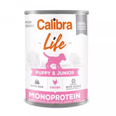 Calibra Dog Lata life Puppy & Junior Pollo 400 gr1