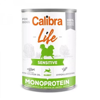 Calibra Dog Lata life Sensitive Conejo 400 gr1